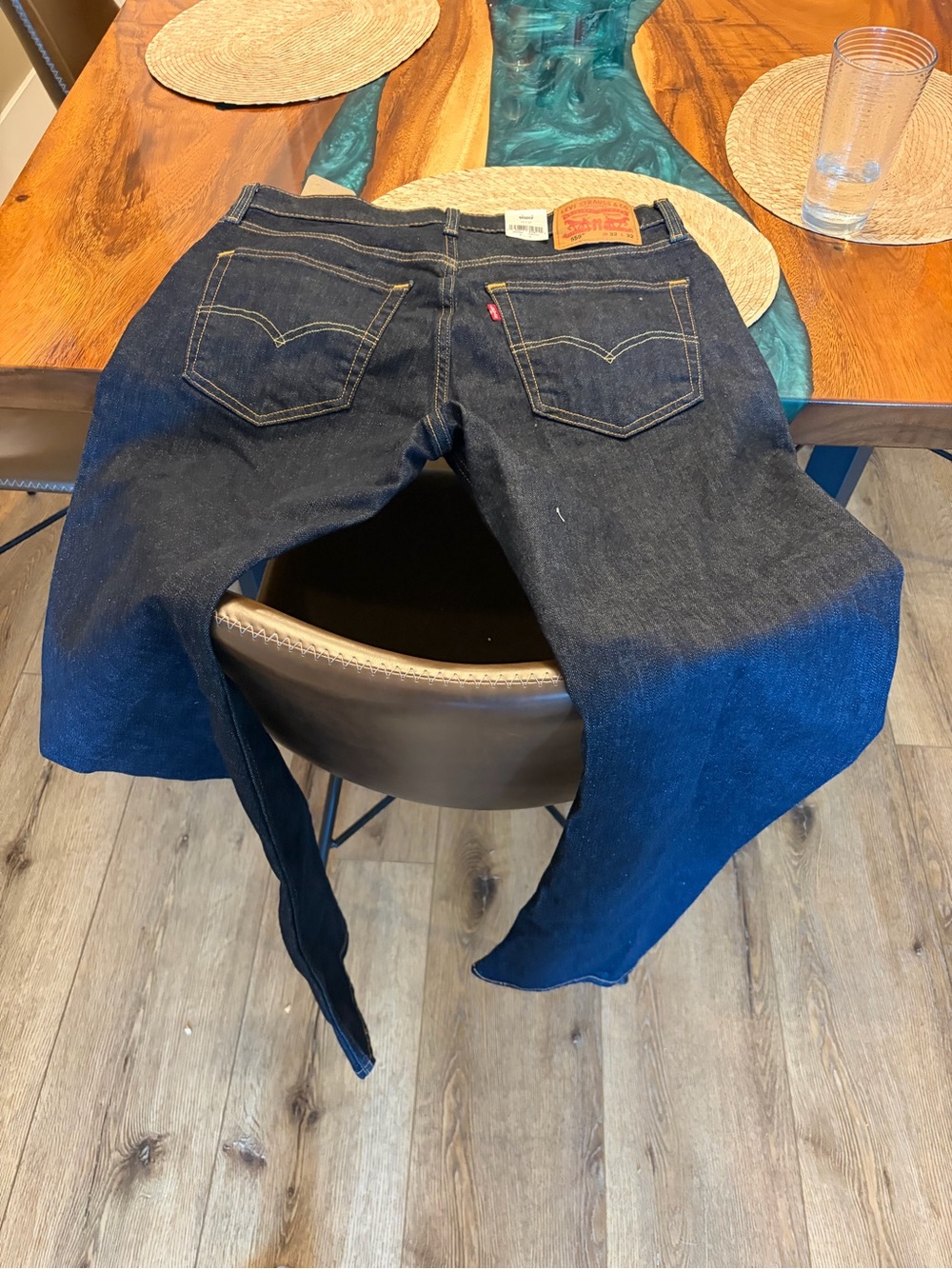 Levi's Men’s Dark Blue Straight-Leg Jeans